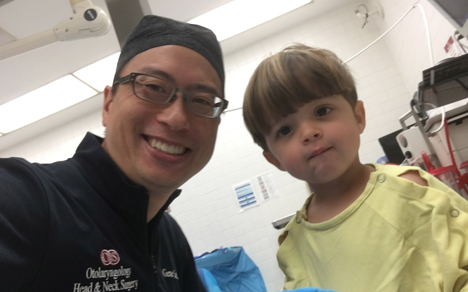 Dr. Liu with Ben Before the Surgery